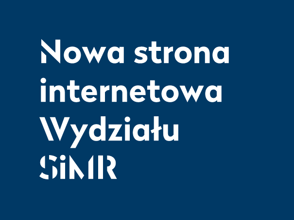 Biały napis na niebieskim tle.