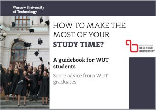 Title page of the "How to make the most of your study time? - a guidebook for WUT students"